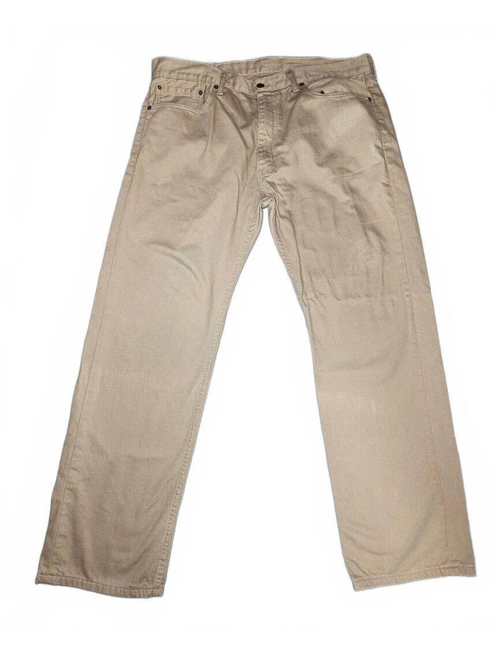 Levi's 505 Khaki Pants Men's Size W38 L30 Classic Fit Durable Cotton
